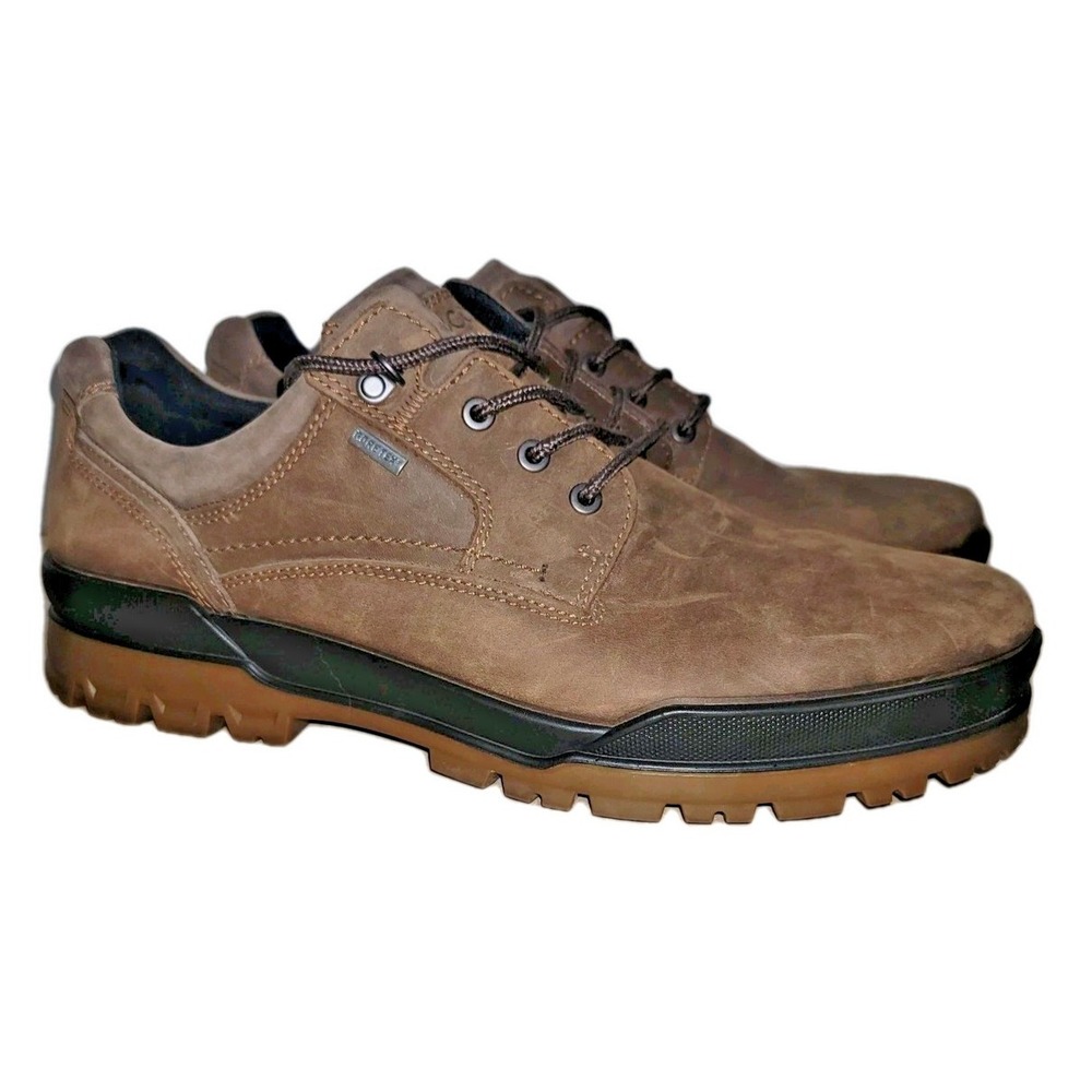 ECCO Track 6 Gore-Tex Mens Hiking Shoes Brown Leather Waterproof Size 12 / EU 46